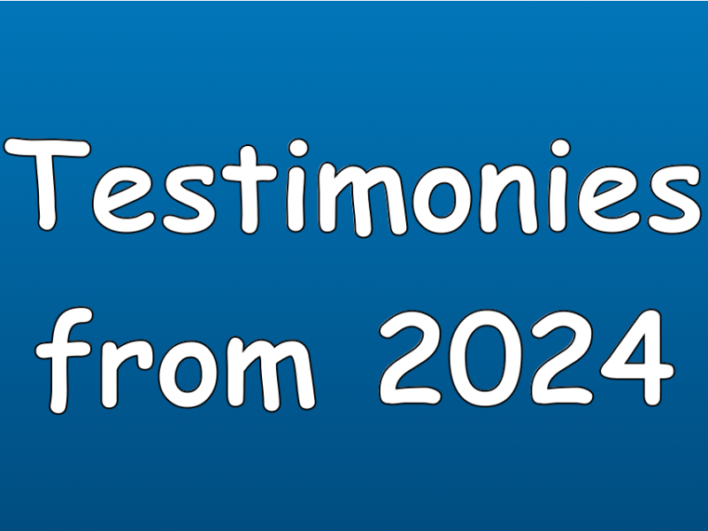 Testimonies from 2024